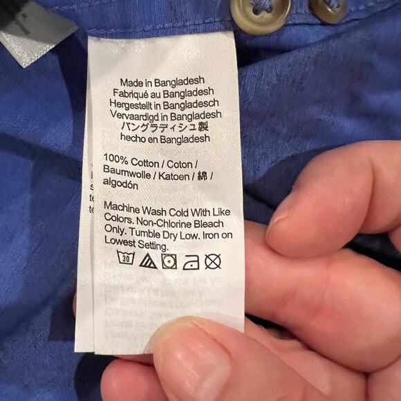 NWT J. Crew Men's Blue Multi Blake Paisley Vintage Twill Shirt - Picture 7 of 7